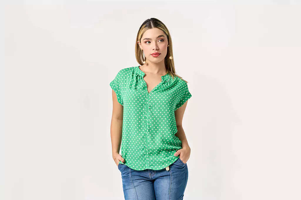 Blusas cuello chino